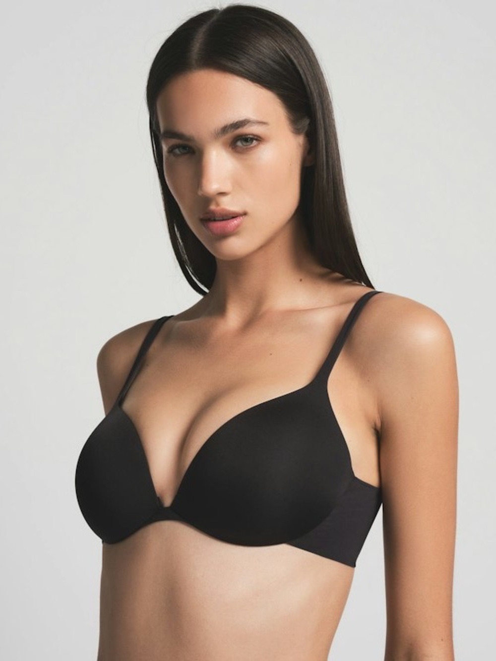 SKIMS onyx Teardrop Push-up Bra NWOT black 34C